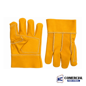 Guantes de Cuero Amarillo con Refuerzo Palma y Dedos